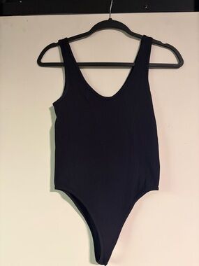 Zara Black Ribbed Bodysuit